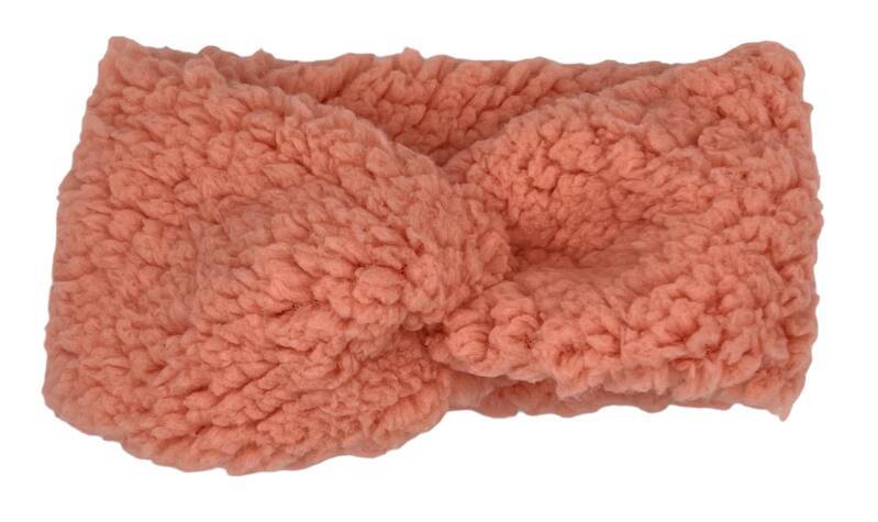 Teddy headband - winter - teddy fabric - soft - child - girl - pink