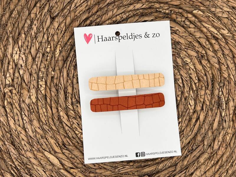 French Barrette set 3 - 8 cm speld / clip - meiden - dames - volwassenen