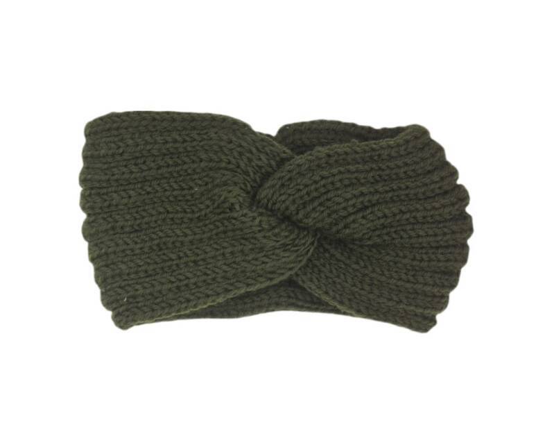 Hoofdband winter - dames - vrouwen - donkergroen