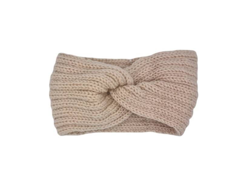 Hoofdband winter - dames - vrouwen - huidskleur - zachtroze - beige