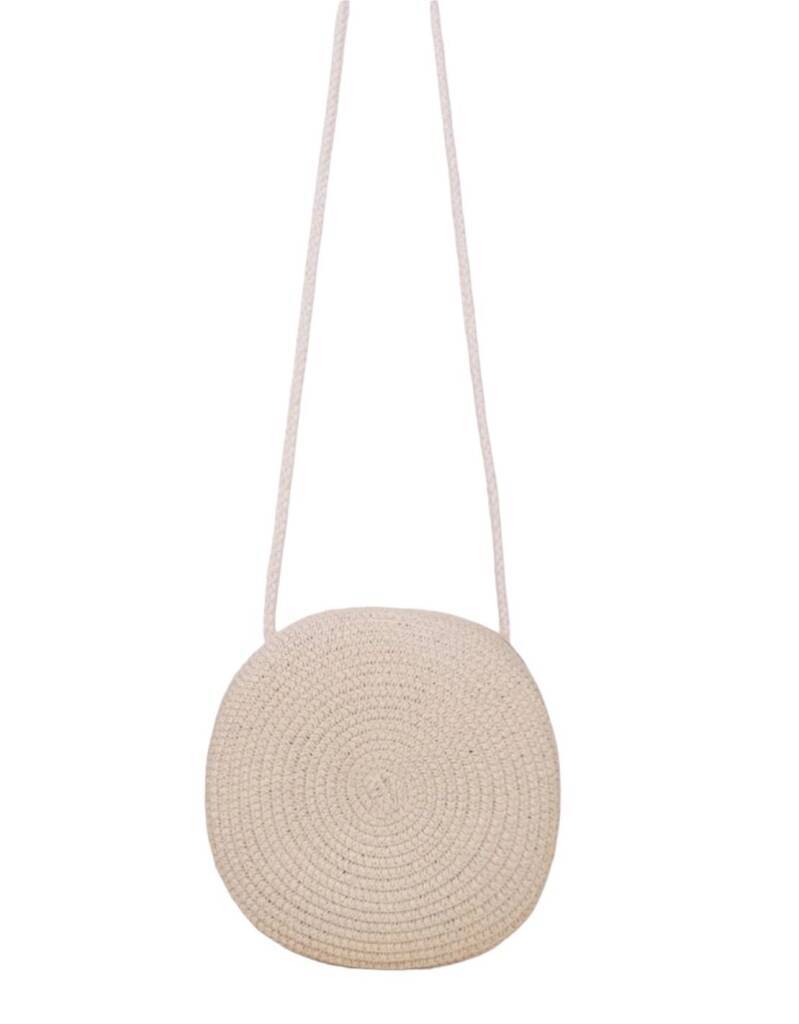 Beach bag - shoulder bag - reed - single handle - (light) natural - braided