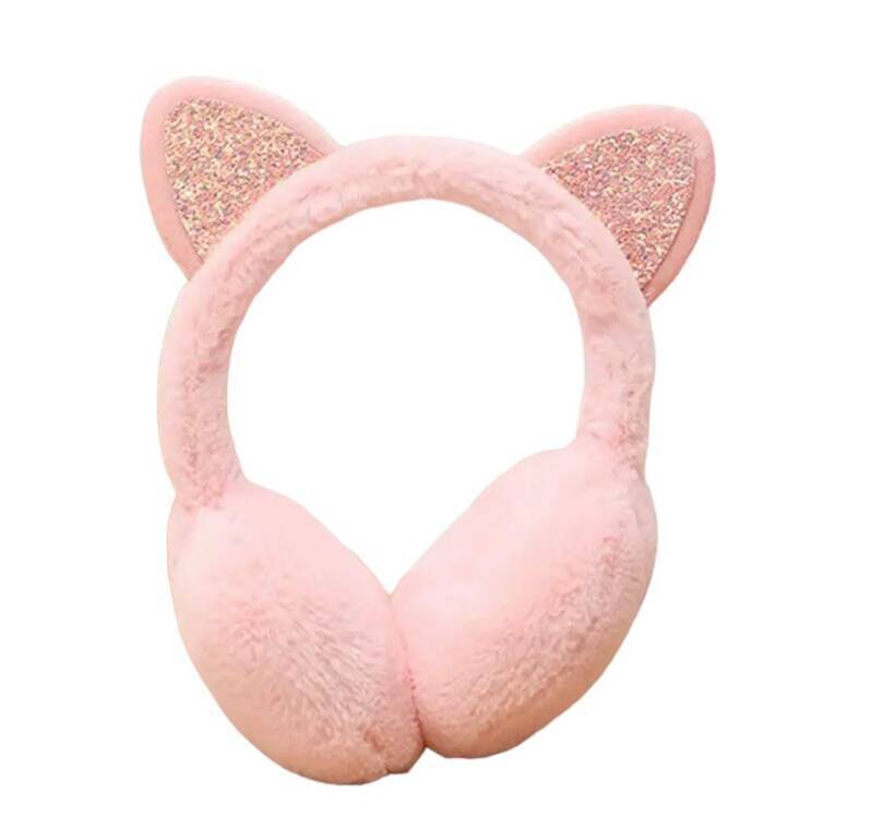 Oorwarmers kind - winter - warm - meisjes - kattenoortjes - lichtroze