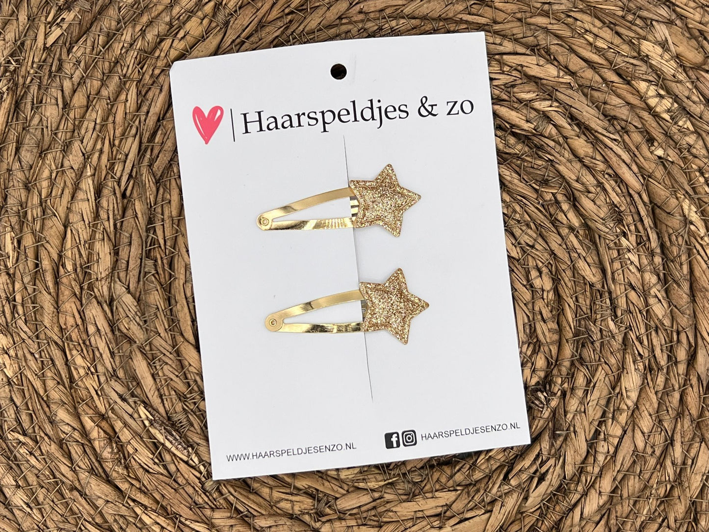 Hair clip 'Stars' - star - little star - application - glitter - soft gold - Christmas - holidays - 3 cm clips