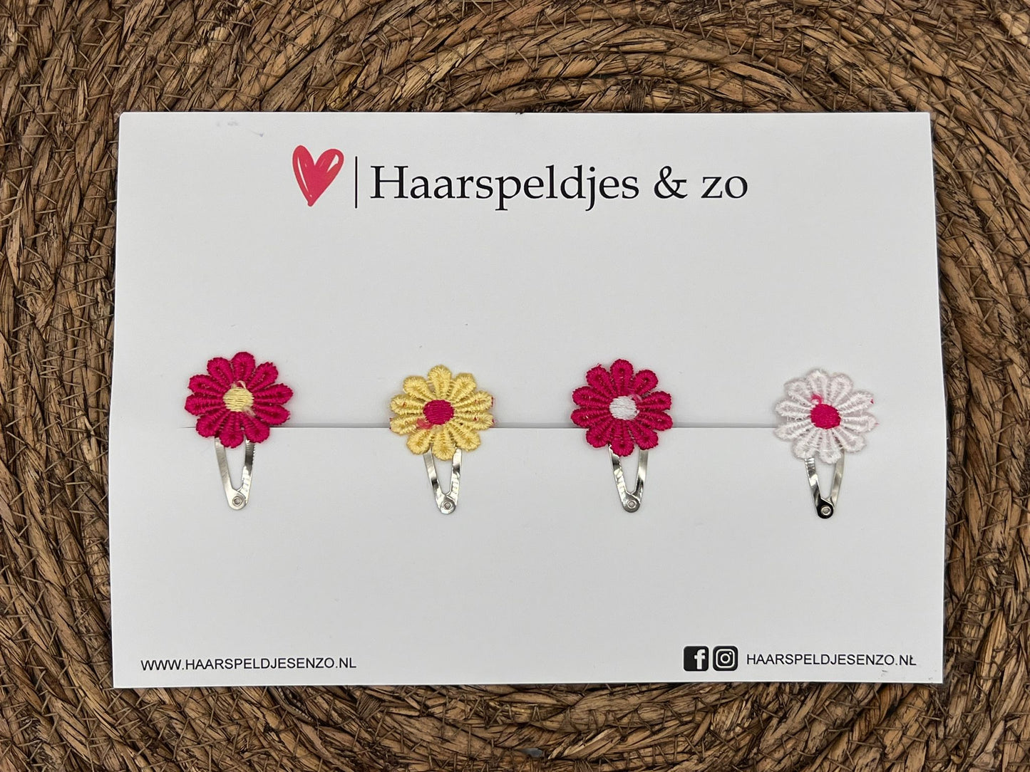 Lot de 2 pinces à cheveux fleuries - fleurs - printemps - été - épingles de 3 cm