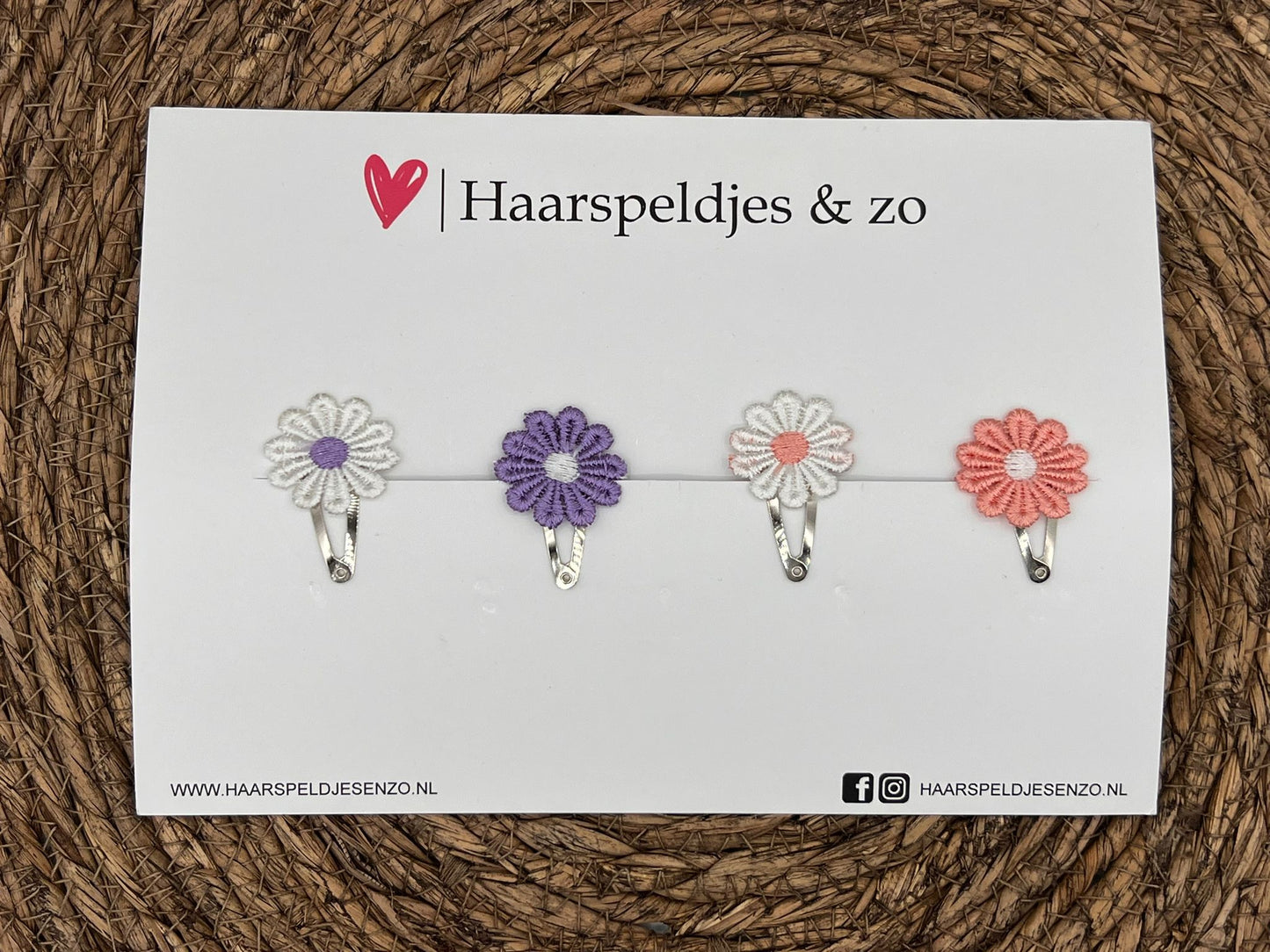 Lot de 3 pinces à cheveux fleuries - fleurs - printemps - été - épingles de 3 cm