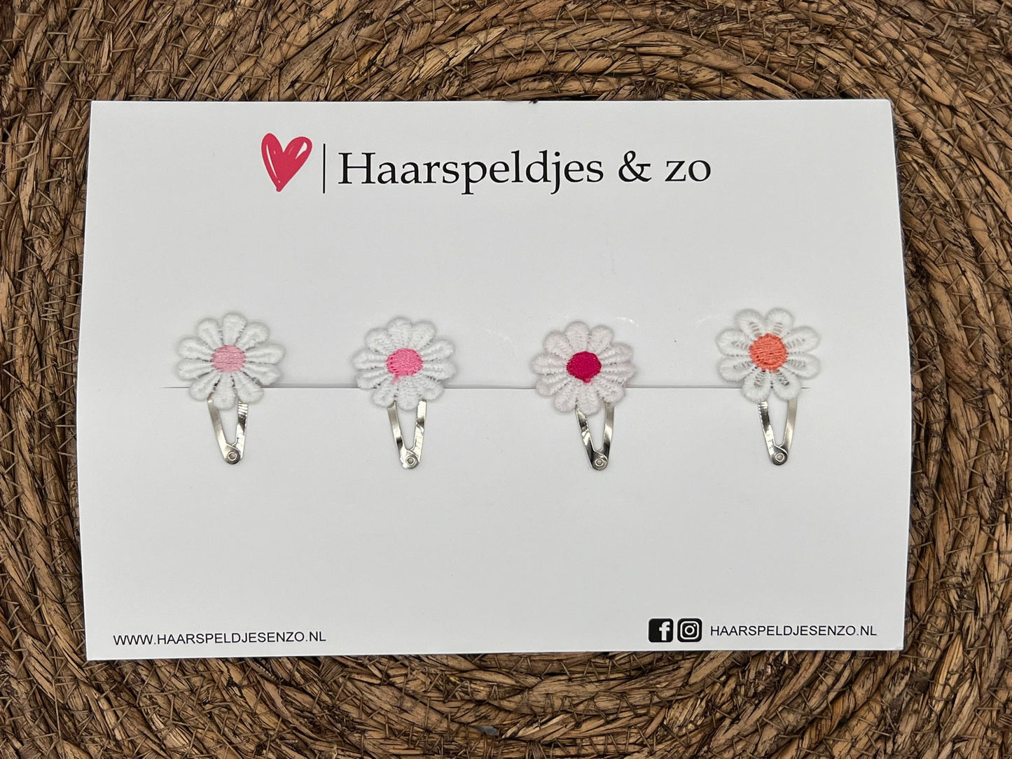 Lot de 5 pinces à cheveux fleuries - fleurs - printemps - été - épingles de 3 cm