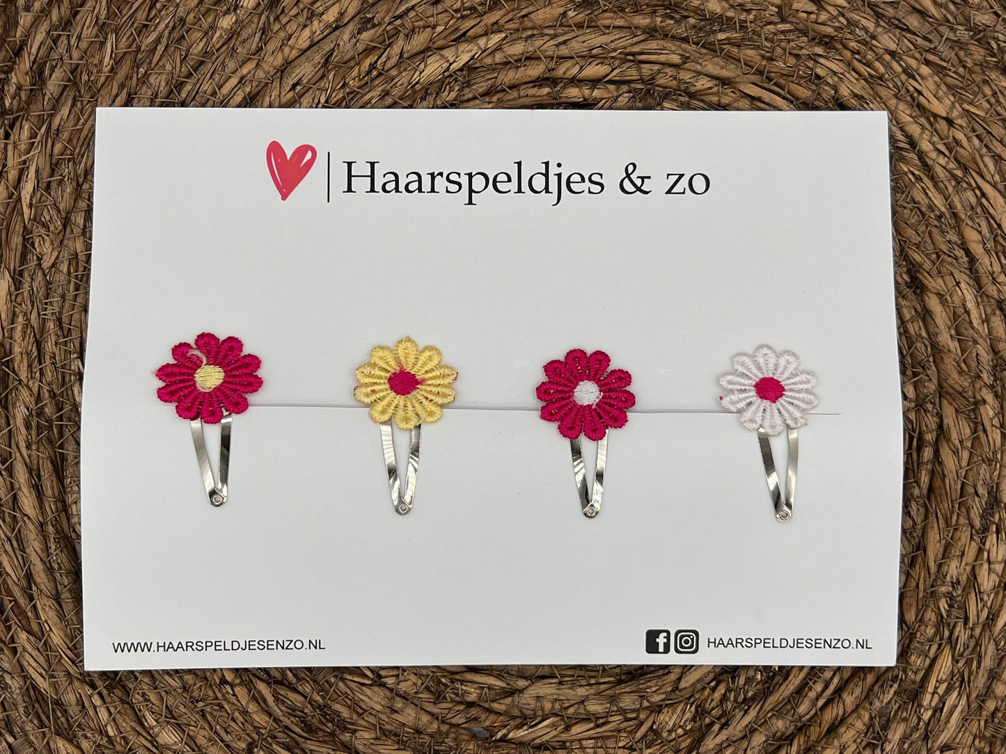 Lot de 2 pinces à cheveux fleuries - fleurs - printemps - été - épingles de 4 cm