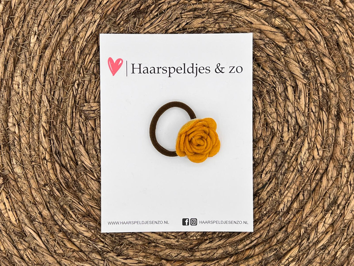 Élastique - à l'unité - couleurs tendance - avec fleur - filles - floraison - jaune ocre