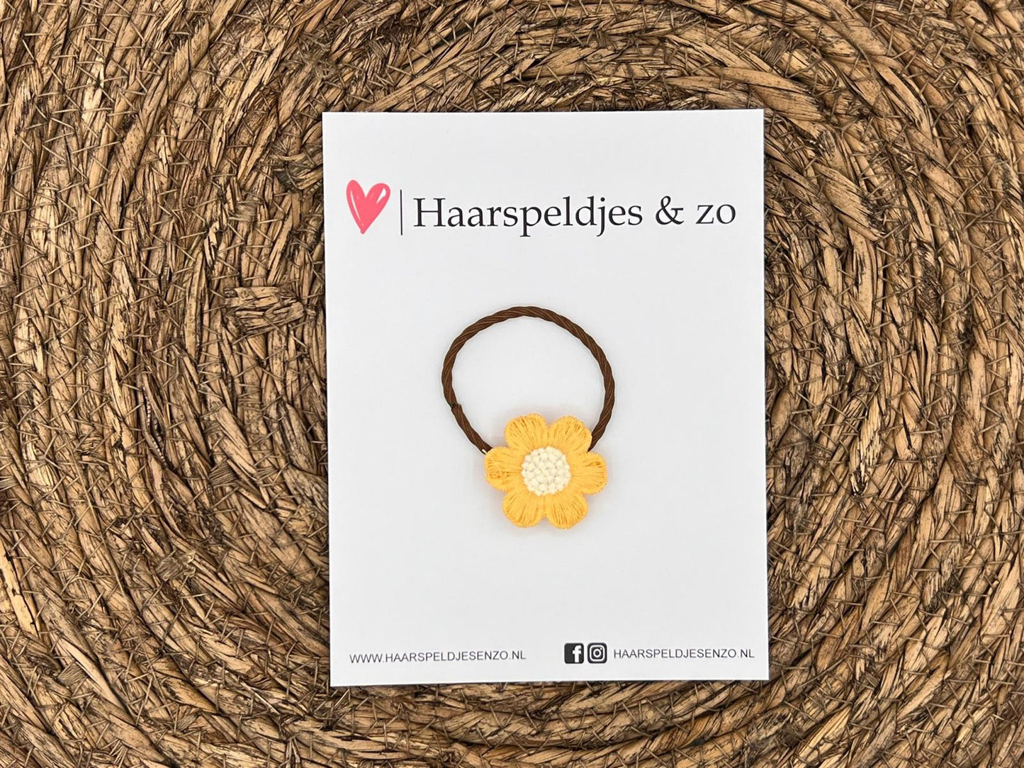 Élastique - à l'unité - couleurs tendance - avec fleur - filles - floraison - jaune