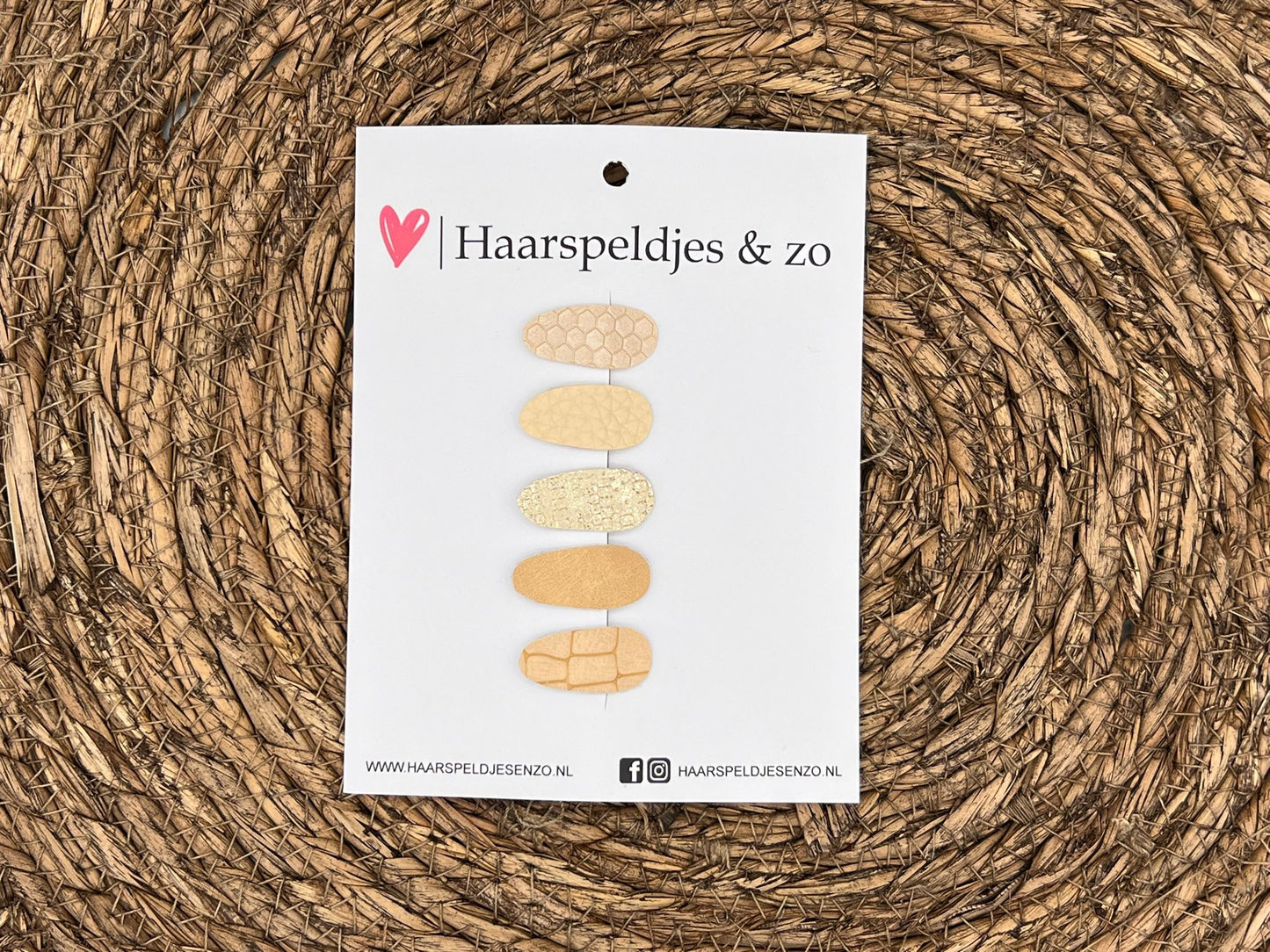 Baby hair clips set 52 - mini - 2cm large - for the first locks of hair - beige/khaki