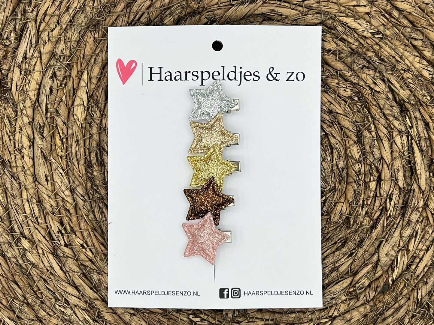Mini clip - baby hair clips set of 14 - mini - 2cm large - for the first locks of hair - alligator clip - stars - glitter - Christmas - holidays - silver/gold/brown/pink