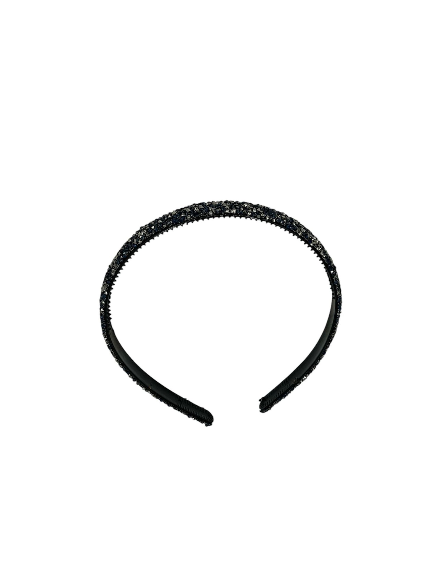 Diadeem - haarband - fashionable - haaraccessoire - kinderen - volwassenen - kerst - feestdagen - chunky - glitters - glimmend - donkerblauw