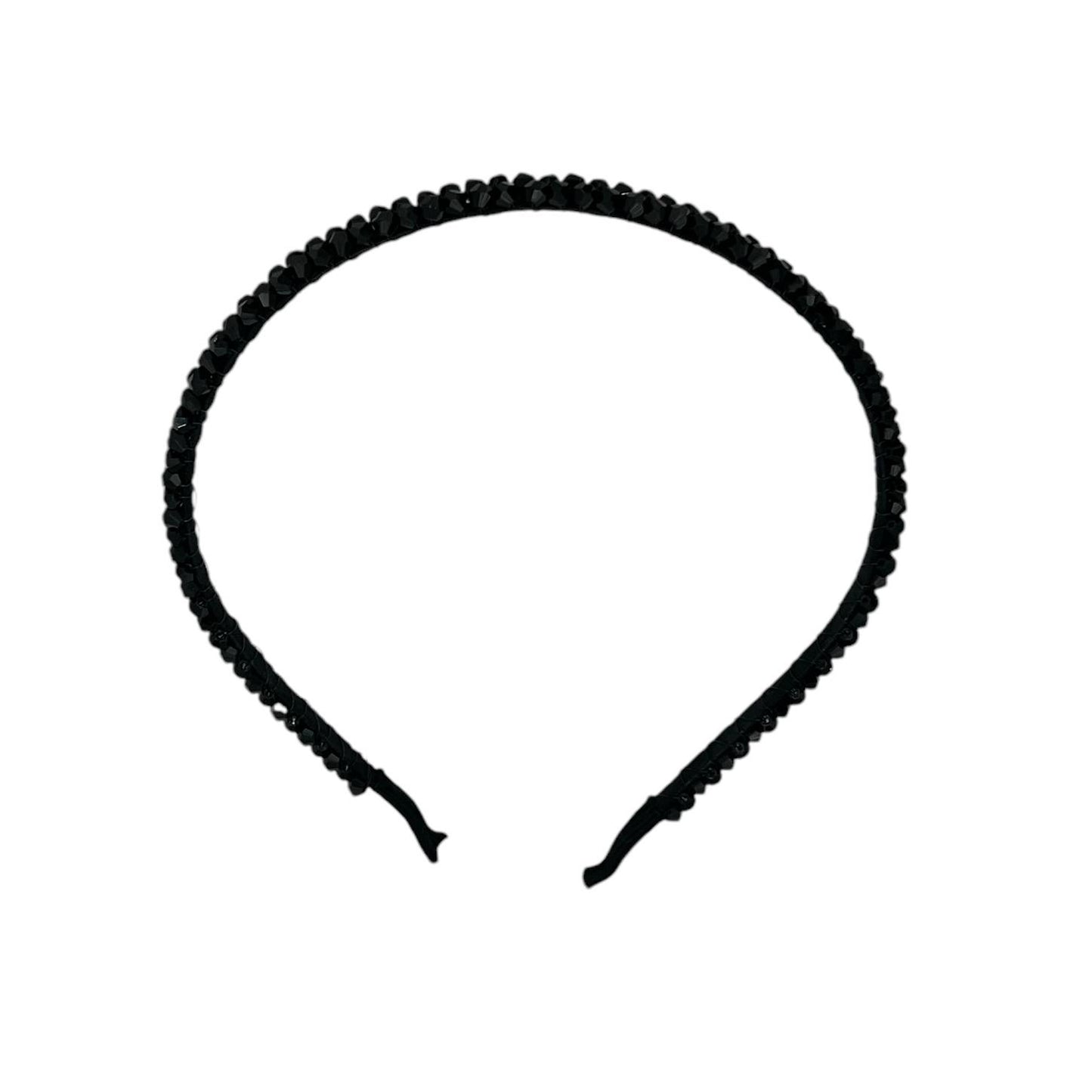 Diadeem - haarband - fashionable - haaraccessoire - kinderen - volwassenen - kerst - feestdagen - kralen - glimmend - zwart
