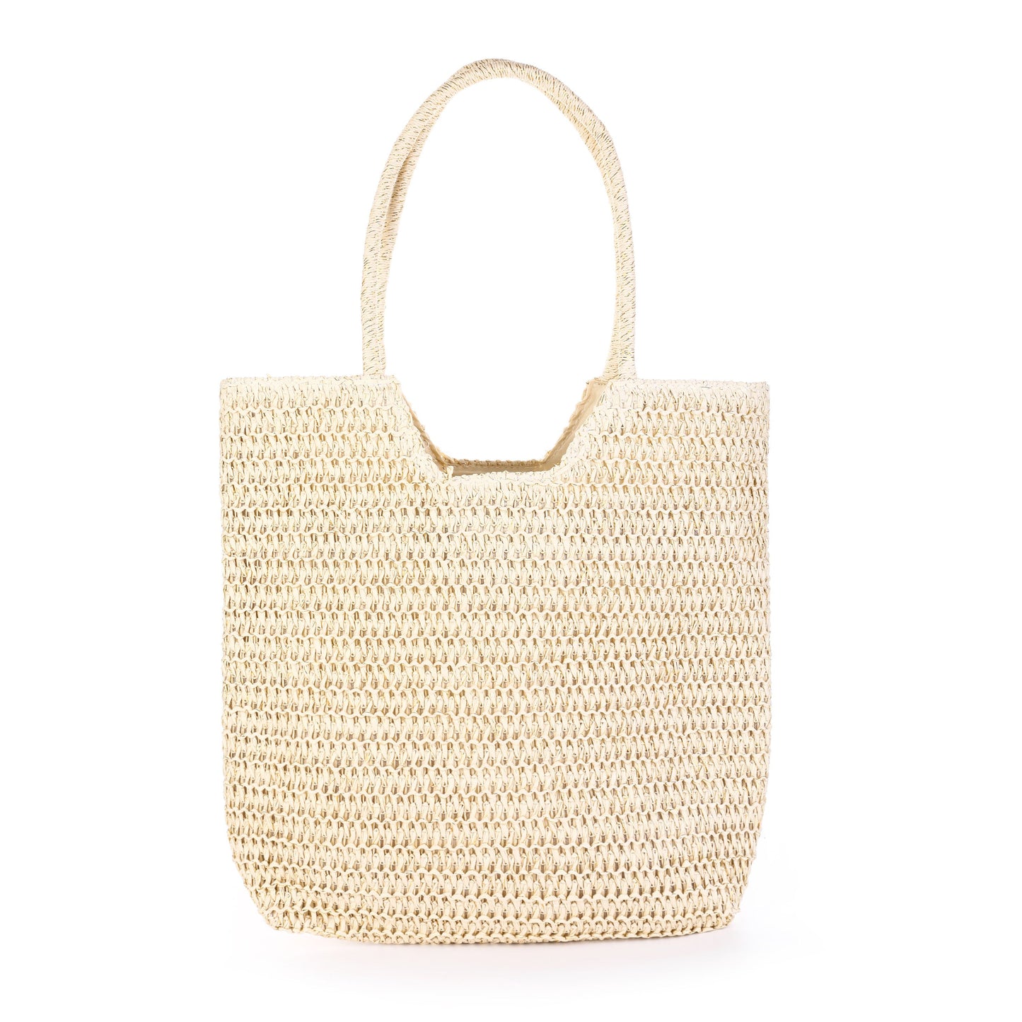 Beach bag - double handle - beach shopper - beach bag - beige