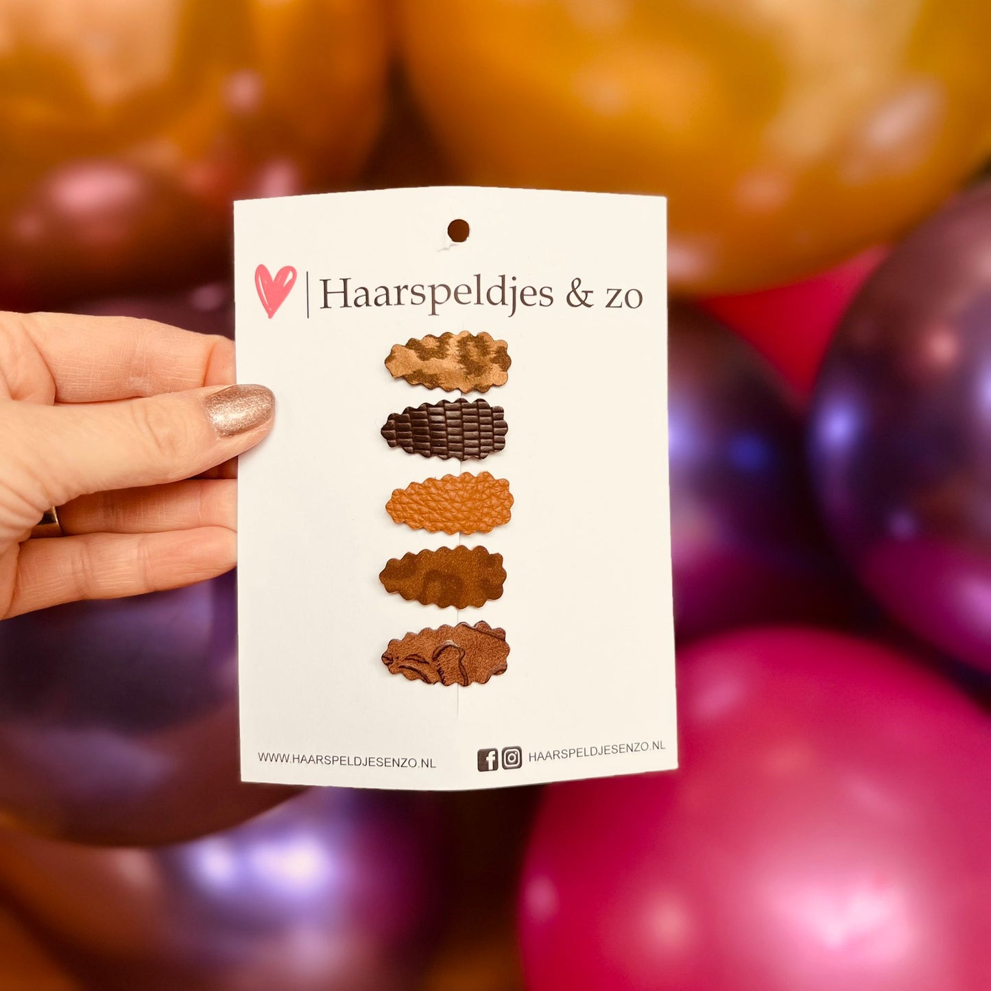 Pinces à cheveux pour bébé - mini - 2 cm - pour les premières mèches - imitation cuir - marron