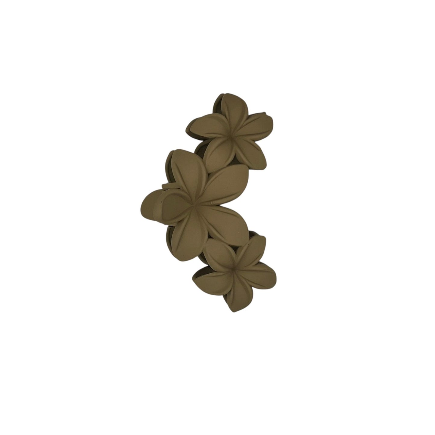 Haarklem - haarklauw - haarclip - khaki - meisjes - dames - bloemen