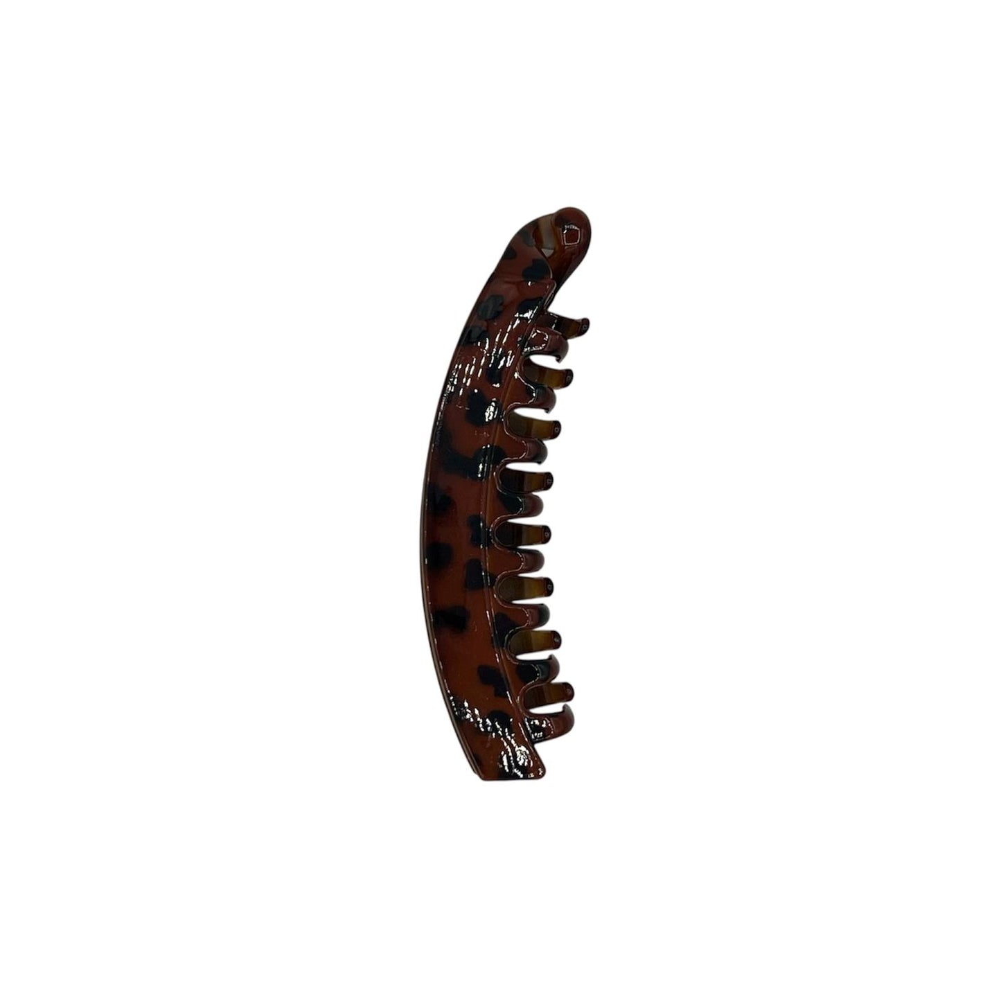 Bananen klem - bananen clip - haarklem - panter - bruin/zwart
