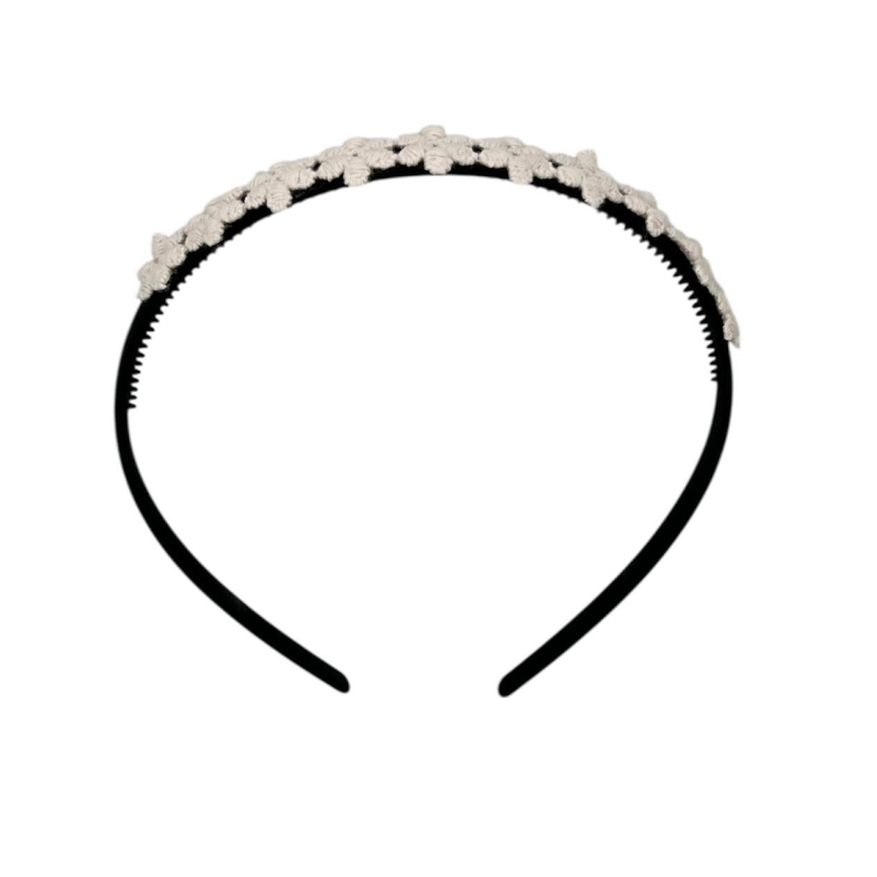 Diadeem flower - kleine bloemetjes - zwarte kleur diadeem – roze bloemen