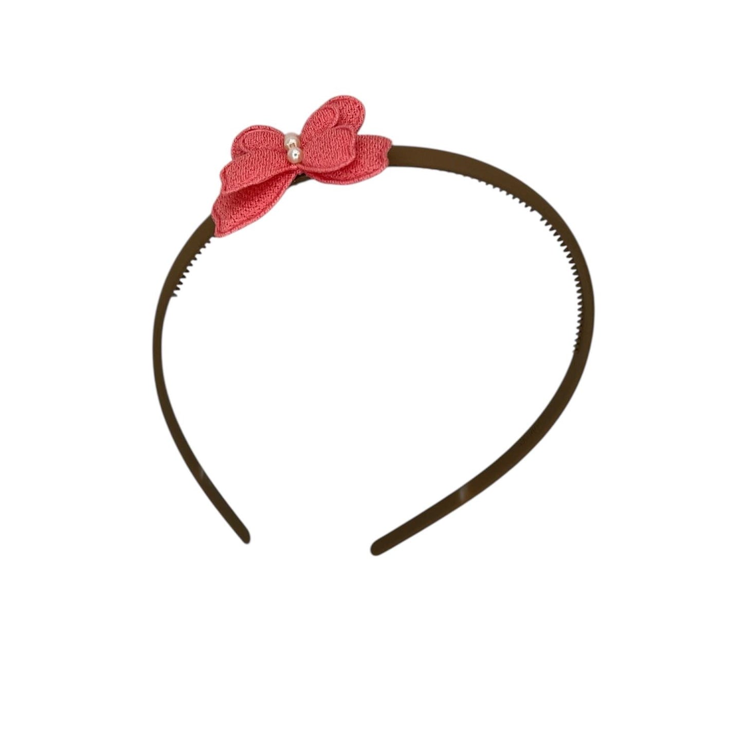 Diadème avec papillon - diadème kaki - rose