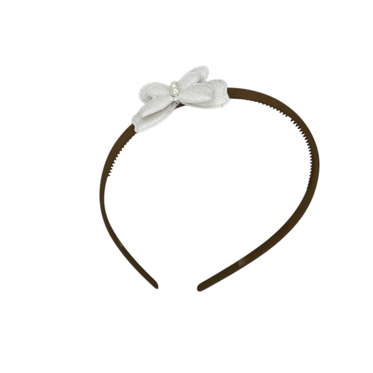 Bandeau papillon - bandeau kaki - blanc