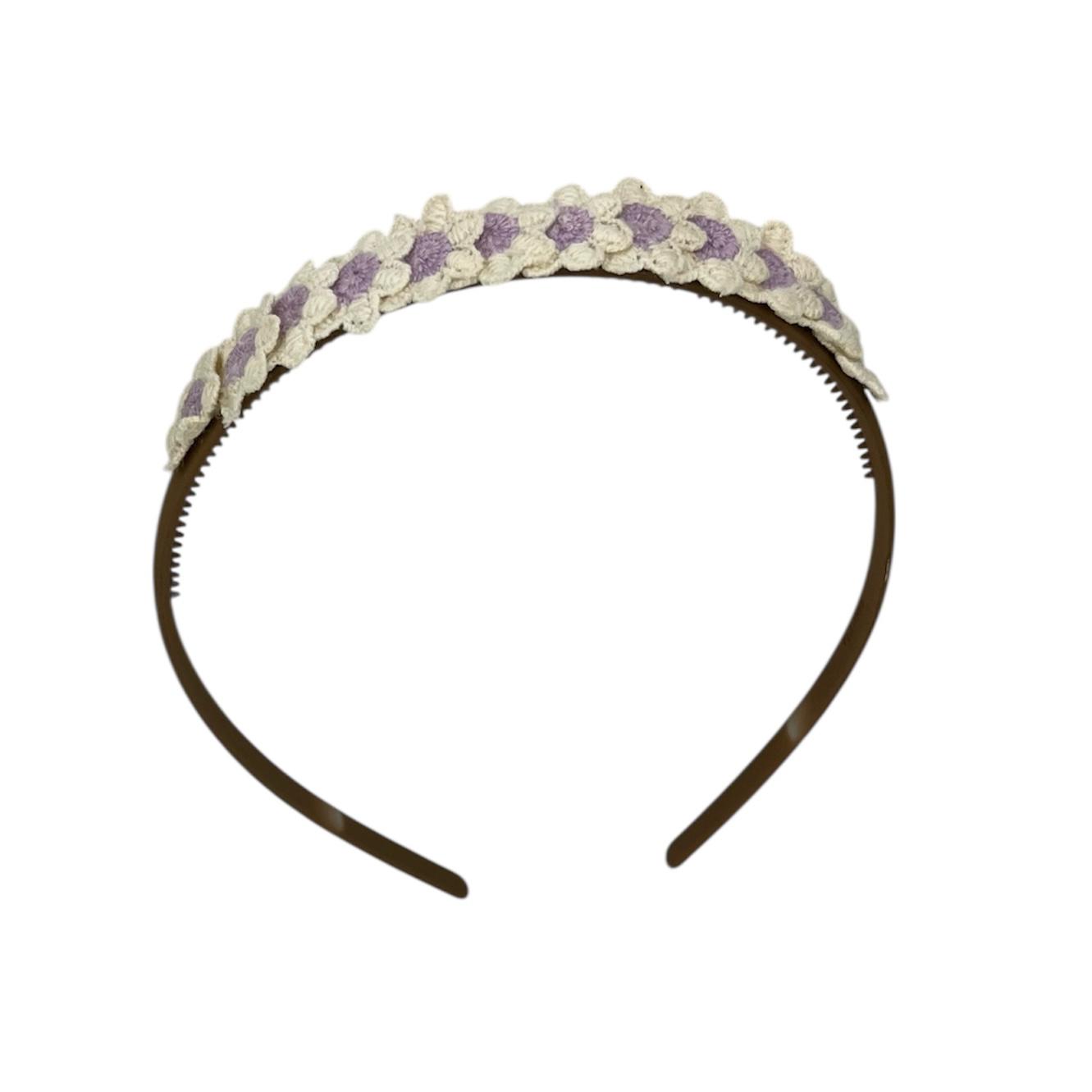 Diadeem flower - haarband - madeliefjes - lila - bloemen - bloemetjes