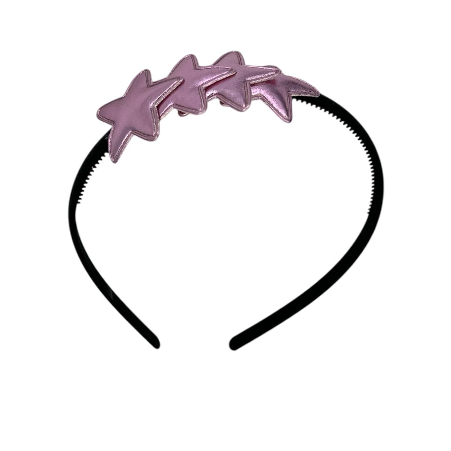 Diadème à étoiles - Collection Noël - Brillant - Étoile - Rose/Lilas - Diadème noir