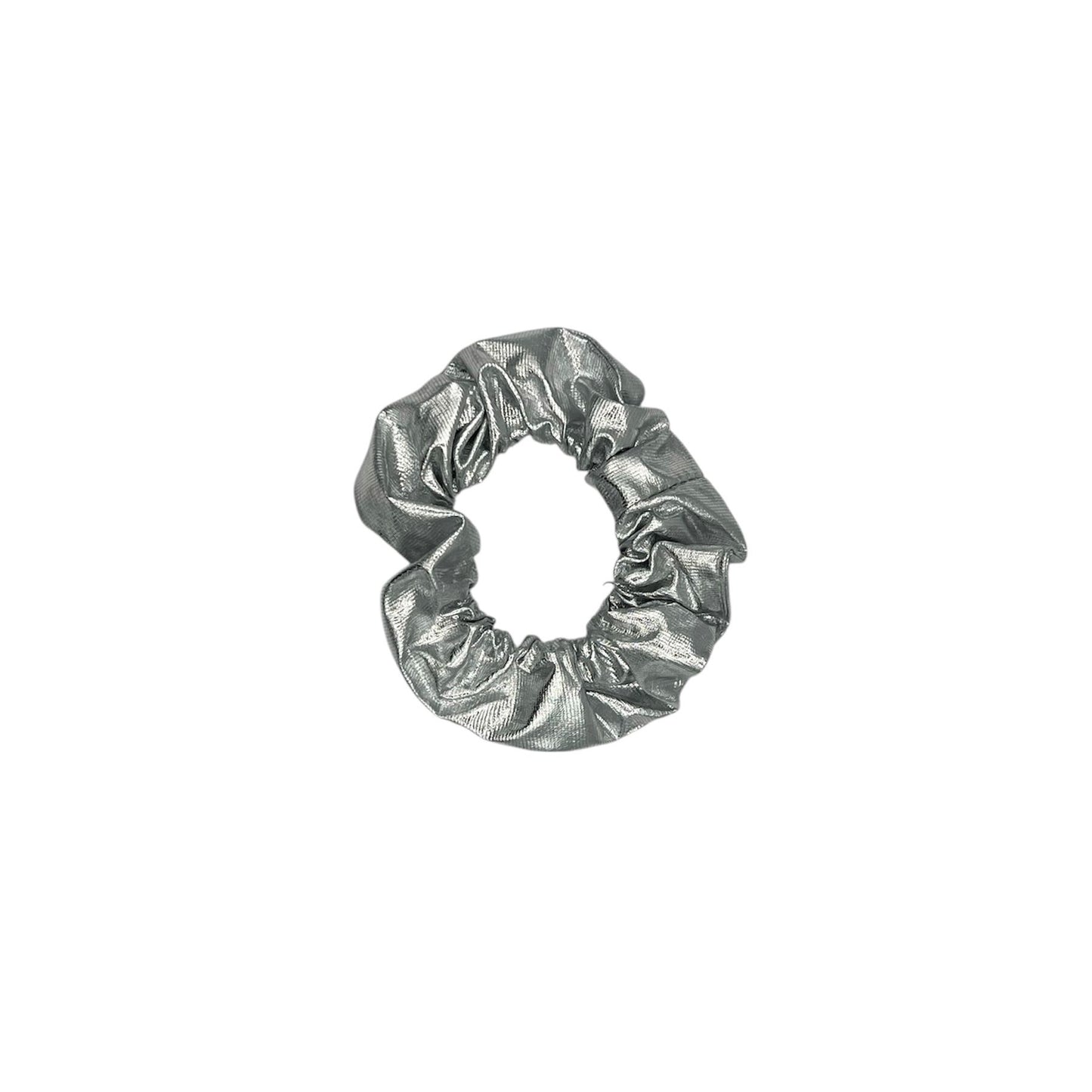 Scrunchie - elastiek - glimmende stof - kerst - zilver