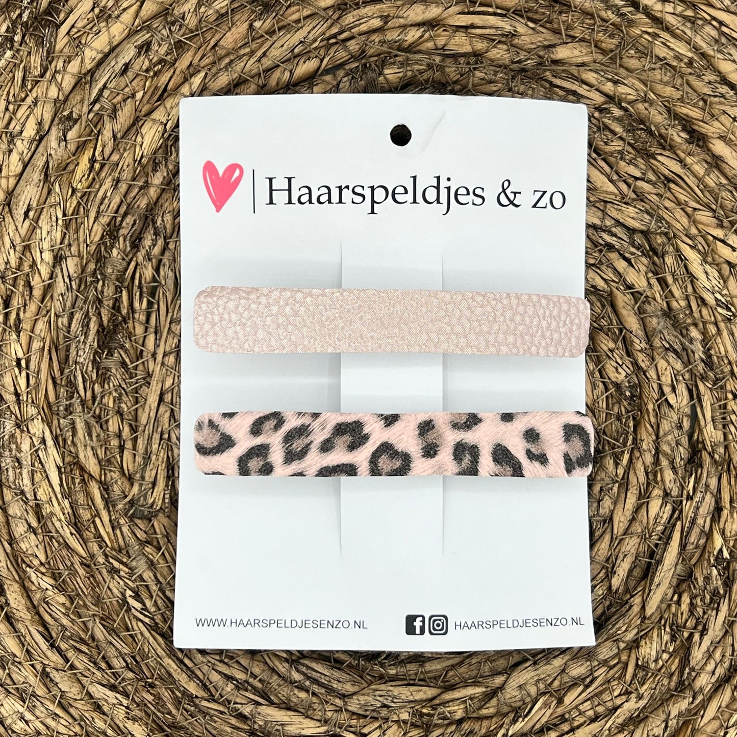 Barrette française - Pince de 10 cm - Filles - Femmes - Adultes - Panthère - Rose