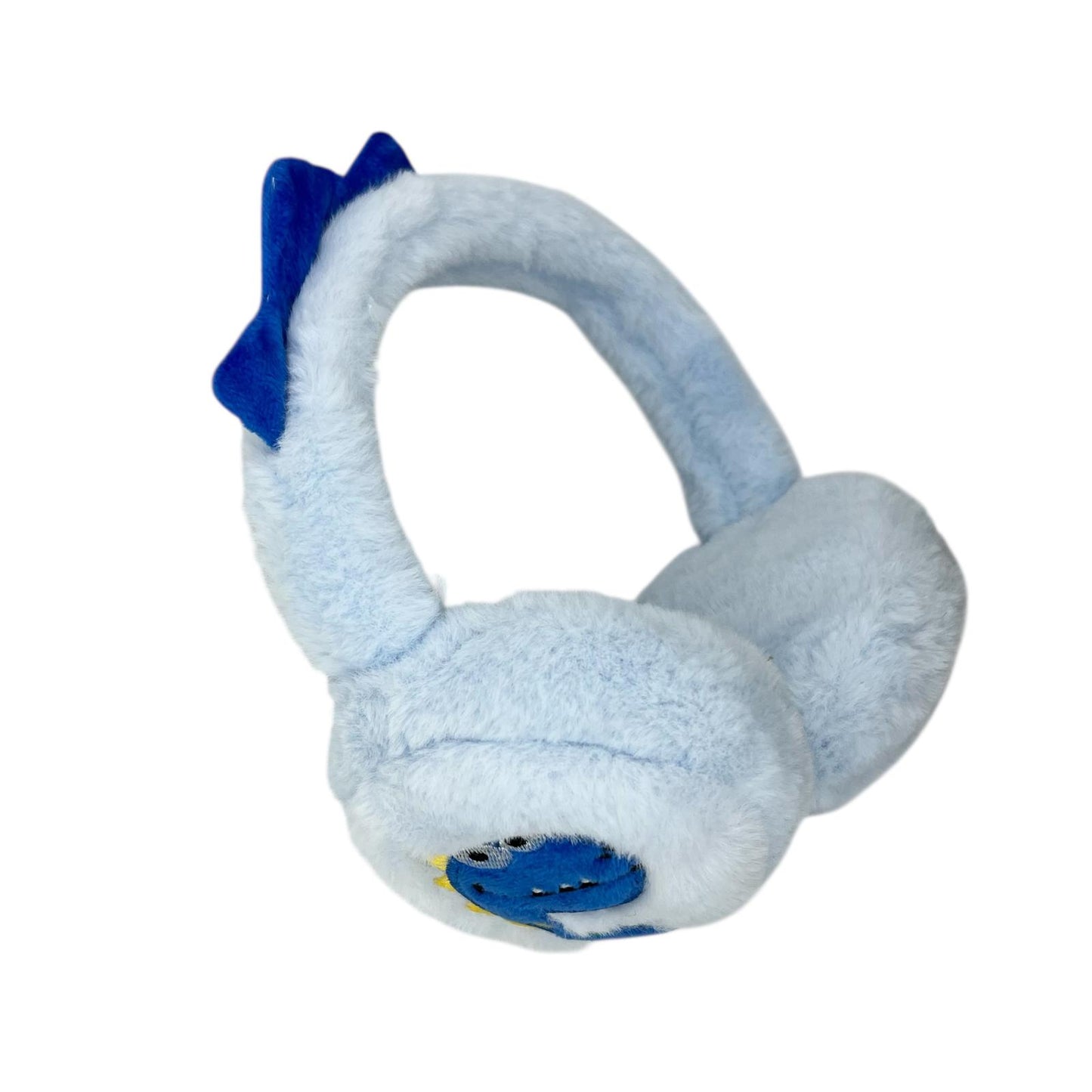 Cache-oreilles pour enfants - hiver - chaud - garçons - bleu clair - dinosaure