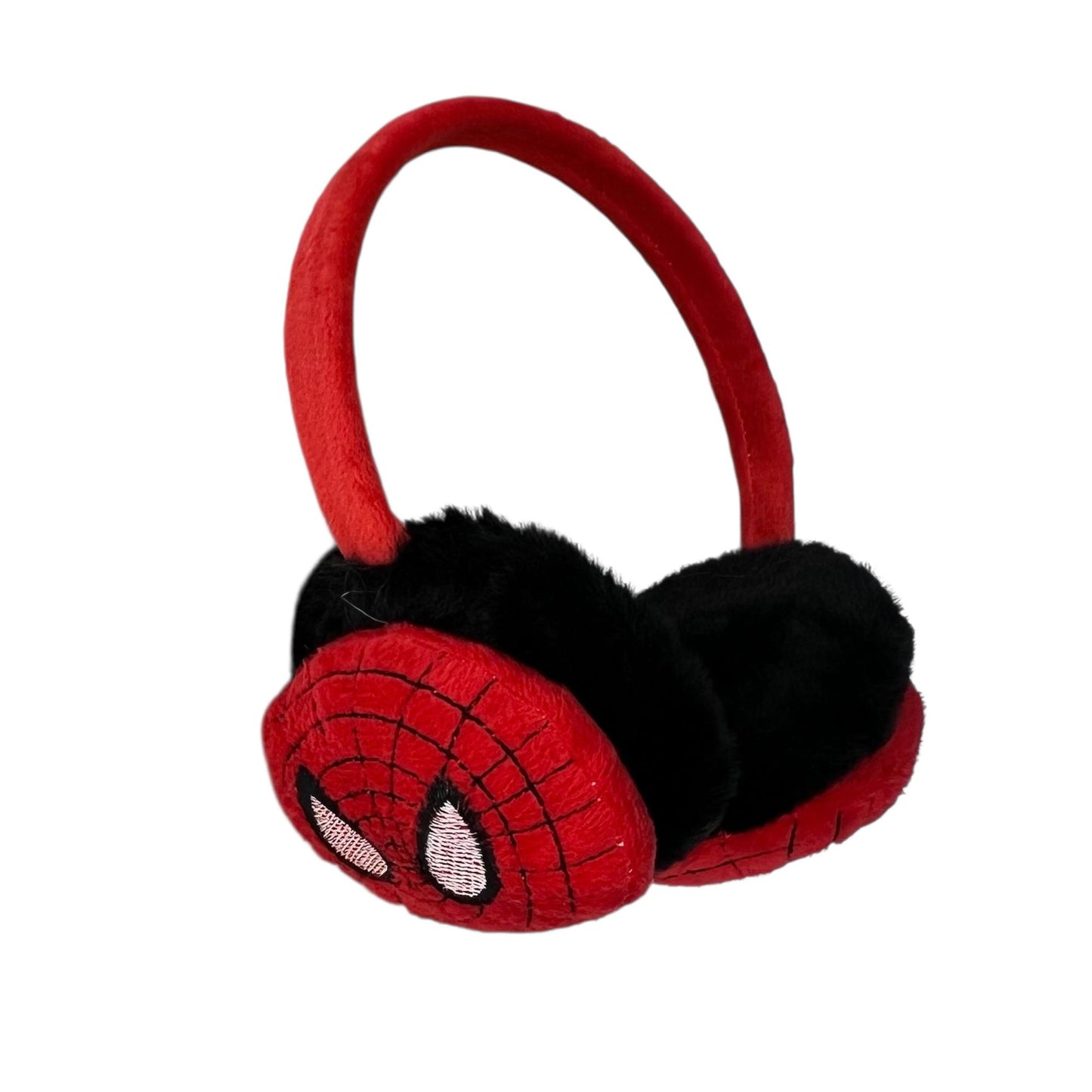 Oorwarmers kind - winter - warm - jongens - rood/zwart - superheld - spiderman