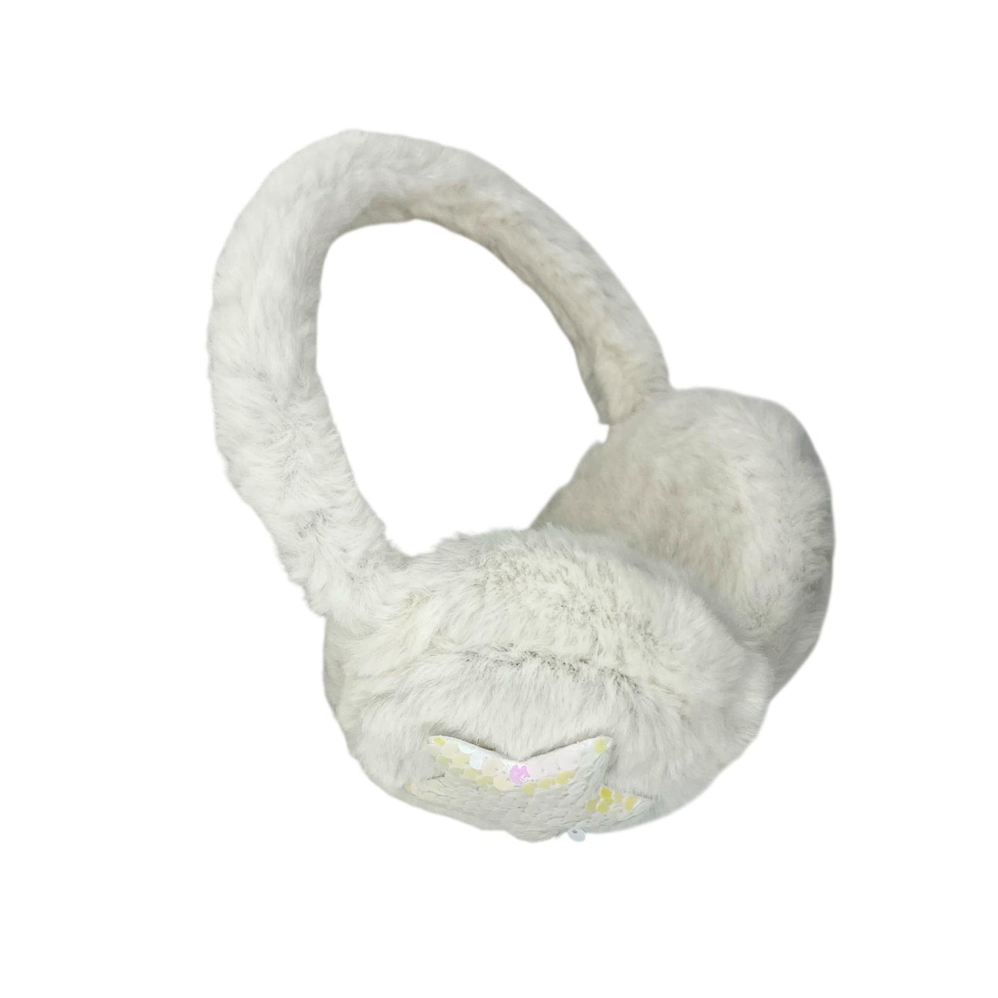 Cache-oreilles pour enfants - hiver - chaud - filles - crème - étoiles - paillettes