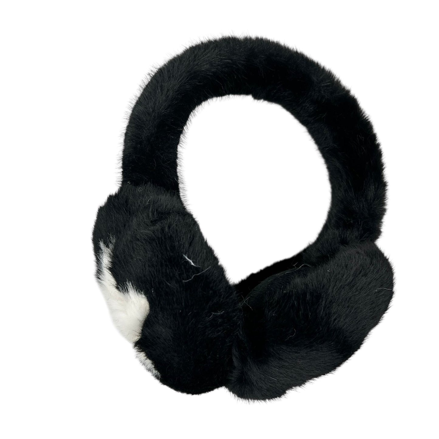 Cache-oreilles pour enfants - hiver - chauds - filles - étoiles - noir et blanc