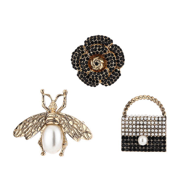 Broche - épingle pour manteau, écharpe ou vêtements - épingle - mode - femmes - filles - scarabée - rose/vert