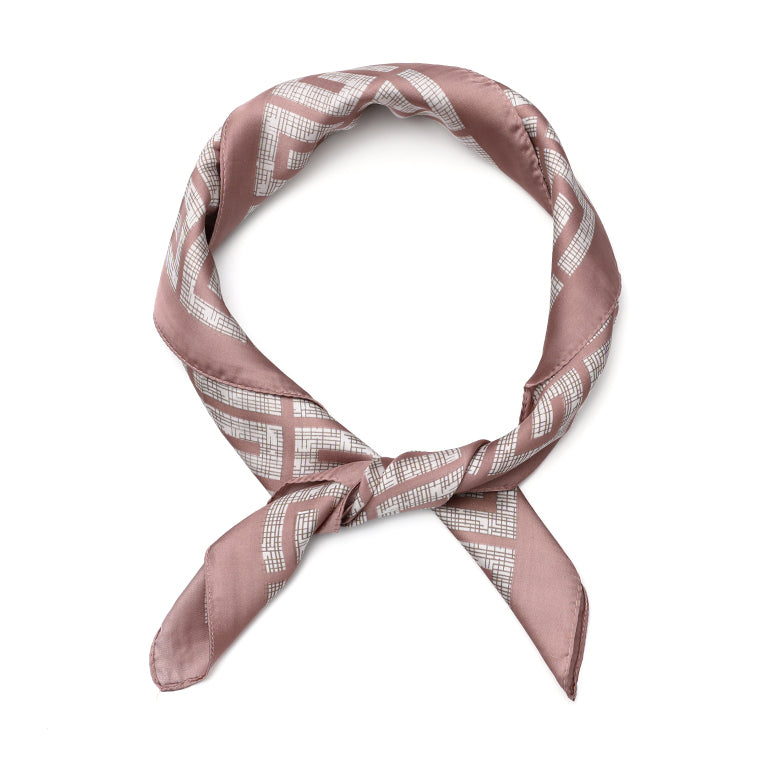 Women's scarf - mini scarf - women's fashion - square scarf - satin look - animal print - black