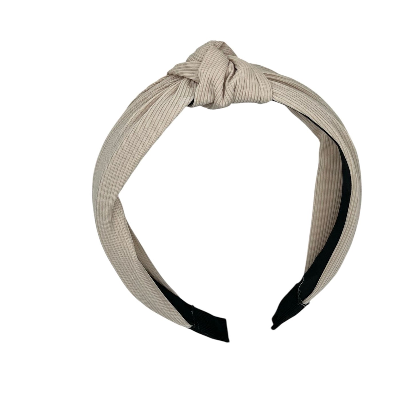 Bandeau en tissu noir à nœud