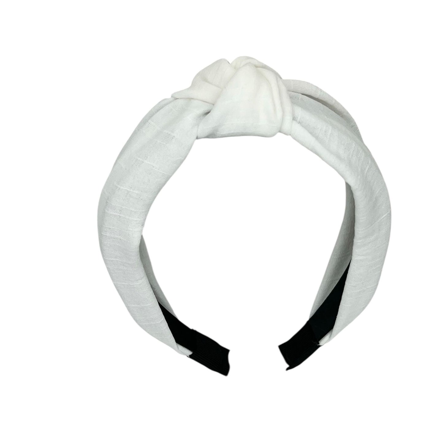 Bandeau en tissu noir à nœud