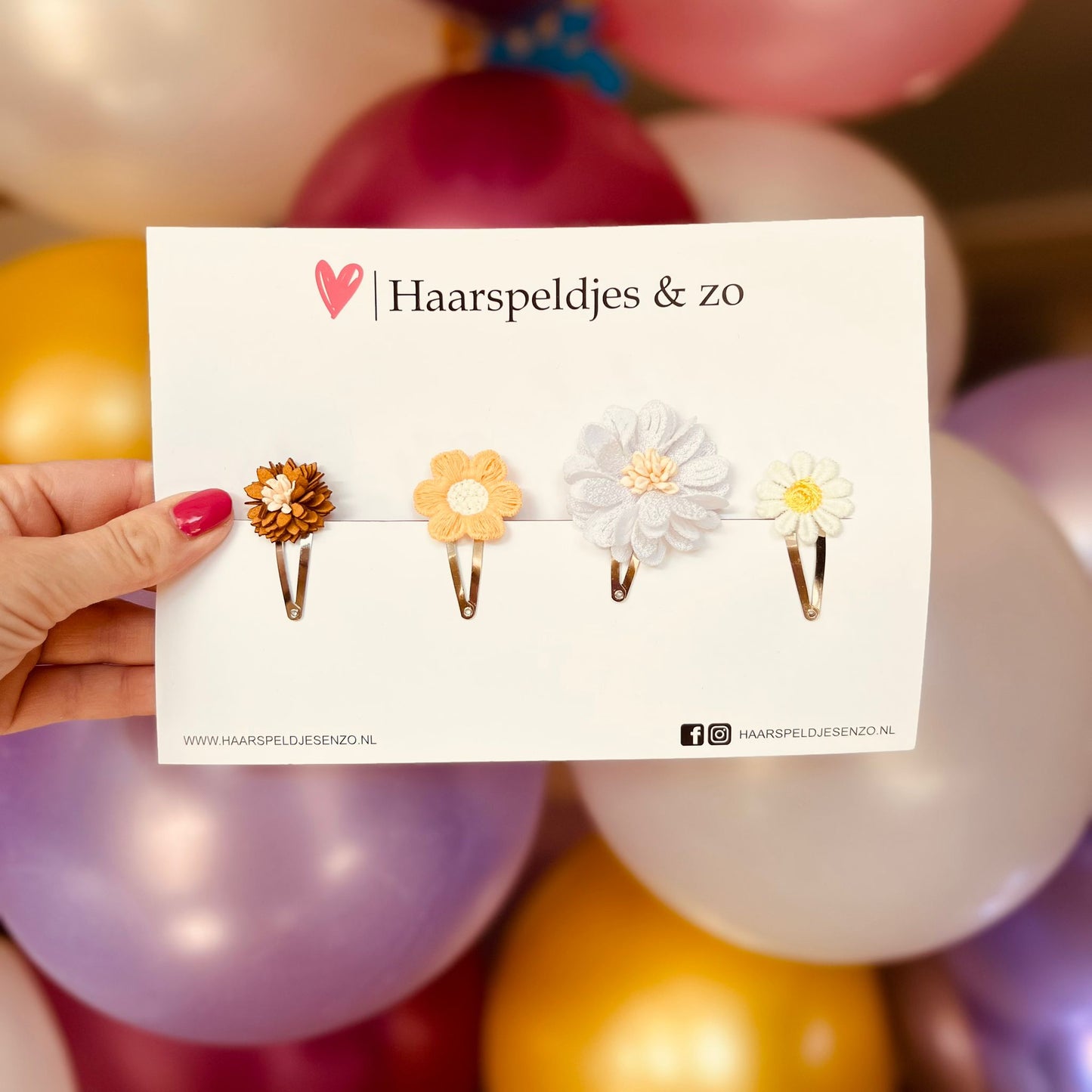 Assortiment d'essai - mélange de différentes épingles - fleurs - épingles de 4 cm - beige/marron