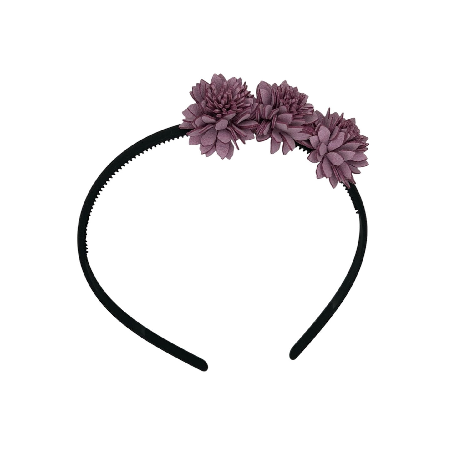 Serre-tête fleur - petites fleurs en cuir - serre-tête couleur kaki - rouge foncé