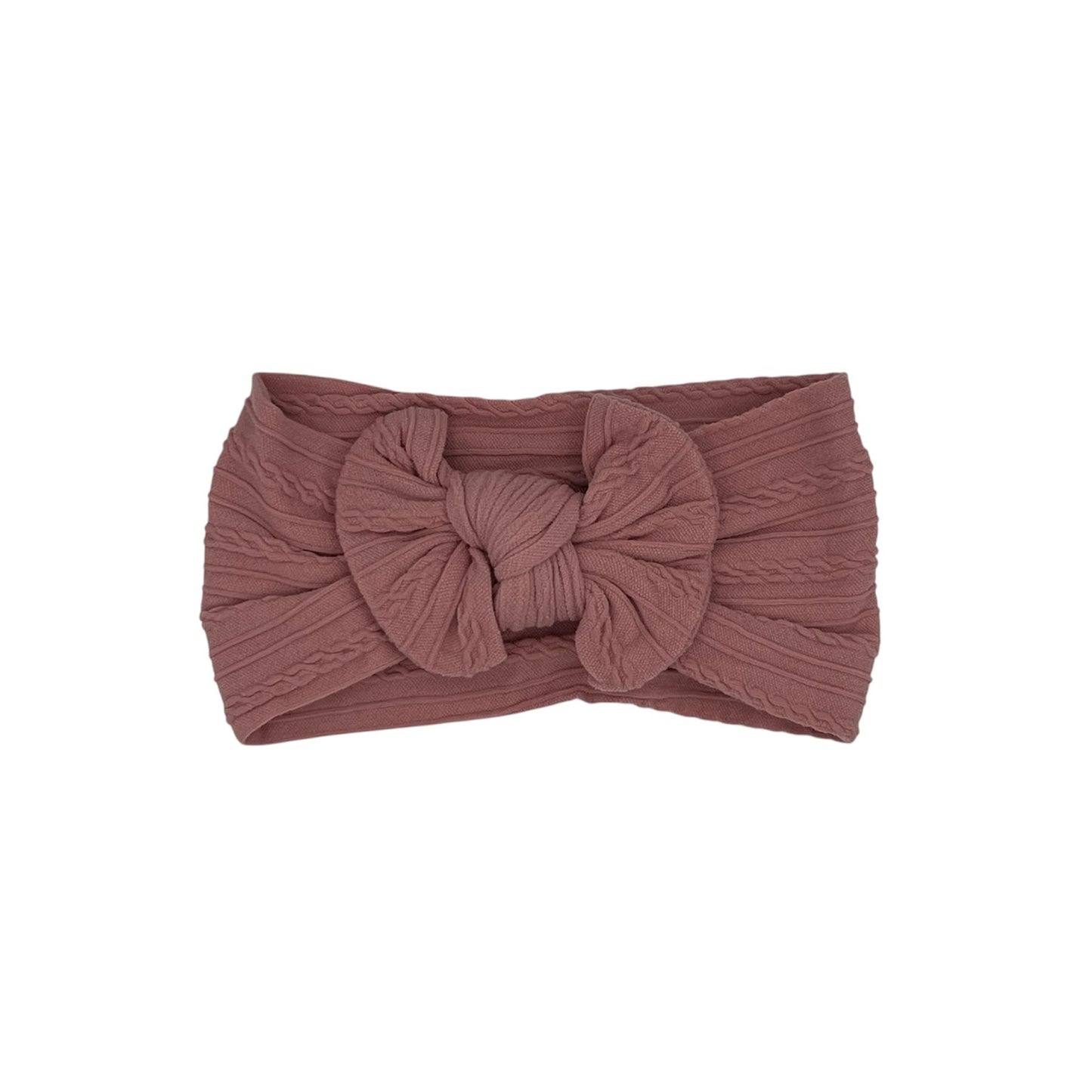 Baby hoofdband - haarband - meisjes - elastisch - met knoop en strik - roze