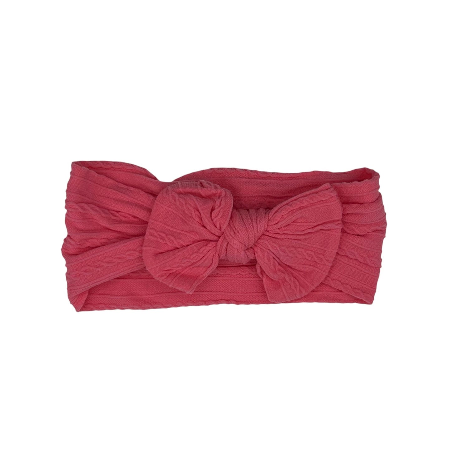 Baby hoofdband - haarband - meisjes - elastisch - met knoop en strik - roze