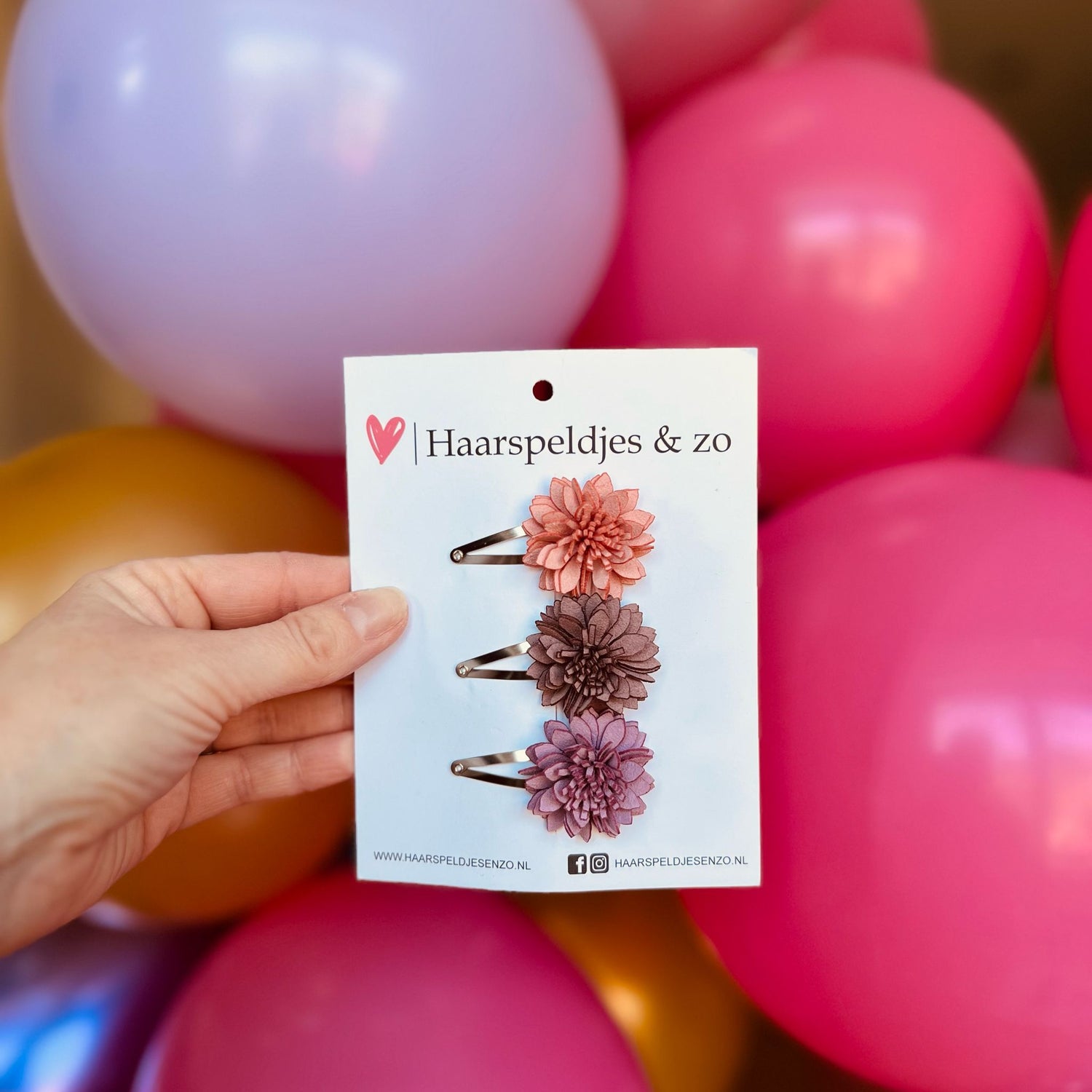 Haarspeldje Leather flower