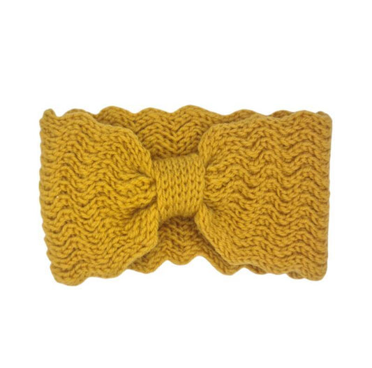 Hoofdband winter - dames - vrouwen - okergeel