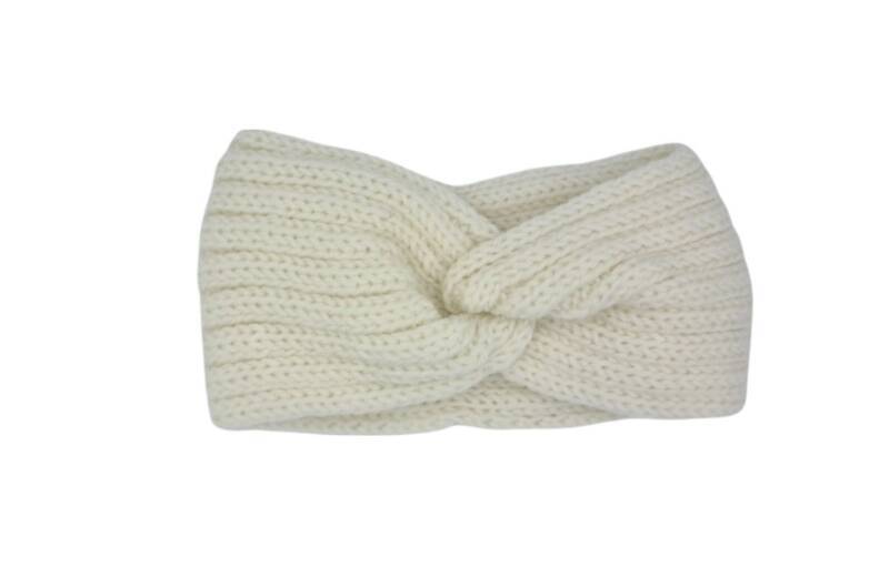 Hoofdband winter - dames - vrouwen - creme wit