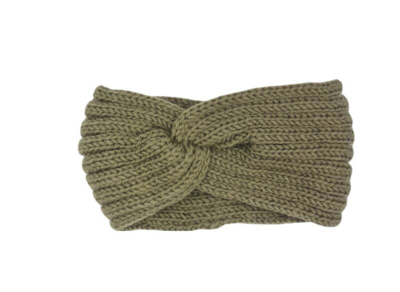 Hoofdband winter - dames - vrouwen - (olijf)groen