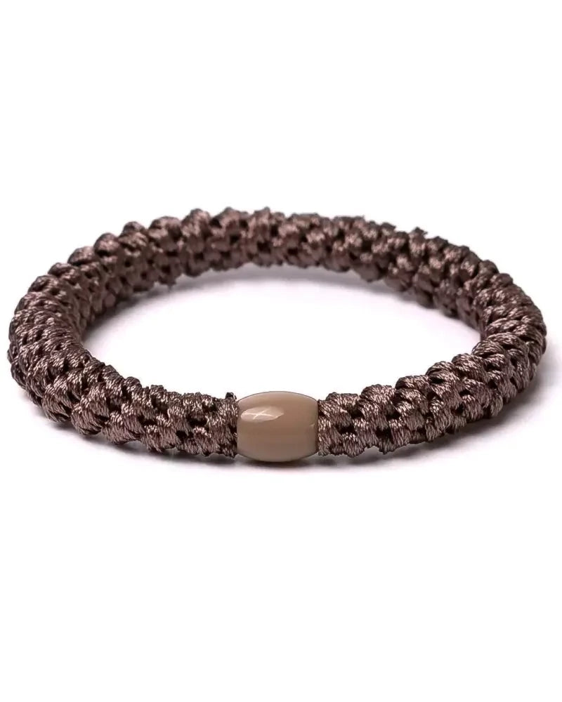 Banditz haarelastiek en armbandje 2 in 1 - brown grey - bruin grijs