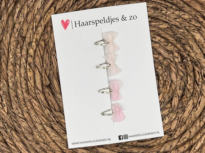 Baby haarspeldjes setje 11 - mini - 2cm groot - voor de eerste lokjes haar - strikjes