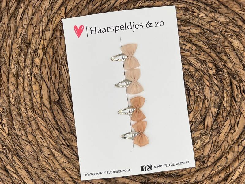 Baby haarspeldjes setje 13 - mini - 2cm groot - voor de eerste lokjes haar - strikjes