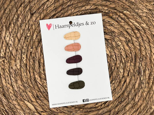 Lot de 15 mini pinces à cheveux pour bébé - 2 cm de large - pour les premières mèches - imitation cuir