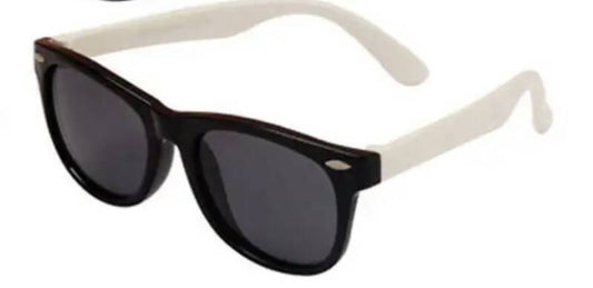 Children's sunglasses for boys/girls - children's fashion - fashion - sunglasses - black frame - white temples
