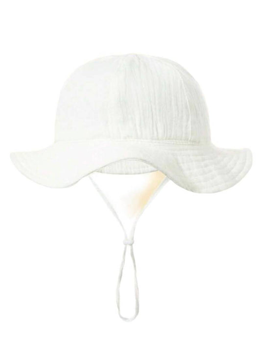 Summer hat for babies, toddlers, girls, boys, sun hats, summer hats, hydrophilic fabric, cotton, white